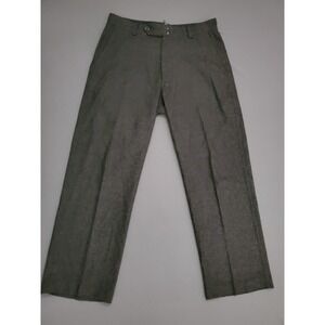 Banana Republic Men's Charcoal Gray Wool Blend Dress Pants Size 32 Flat Front